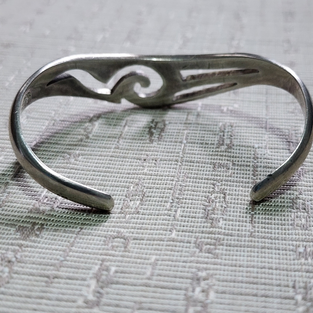 Sterling Silver Taxco Mexico SigneD JAB Openwork Cuff Bracelet Fine Jewe… - Picture 4 of 9